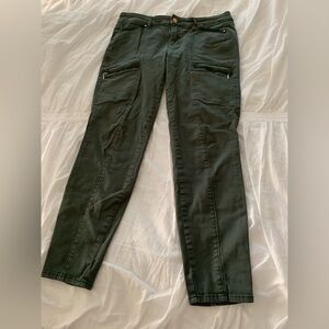 White House Black Market Olive Skinny Ankle Pants, Sz 6